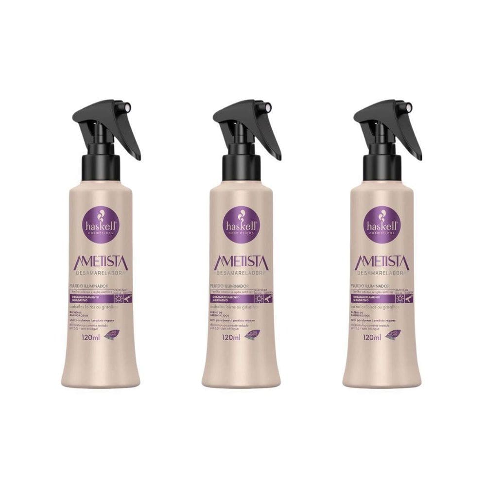 Fluido Haskell 120Ml Ametista - Kit Com 3Un