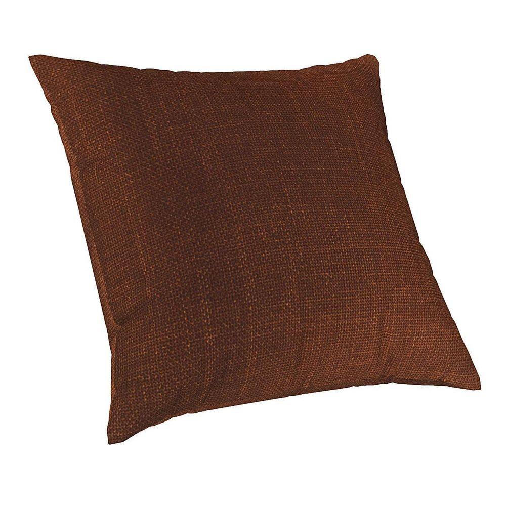 Capa De Almofada Sala Luxo 50X50 Suede Com Ziper Terracota