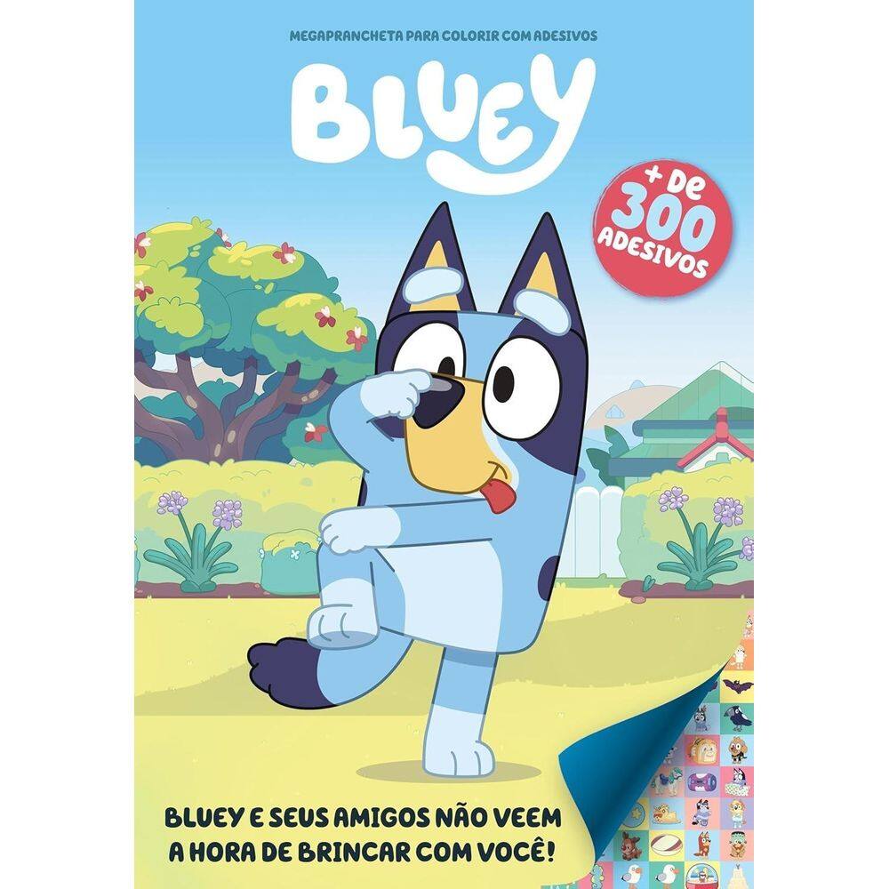Megaprancheta Para Colorir Com Adesivos - Bluey