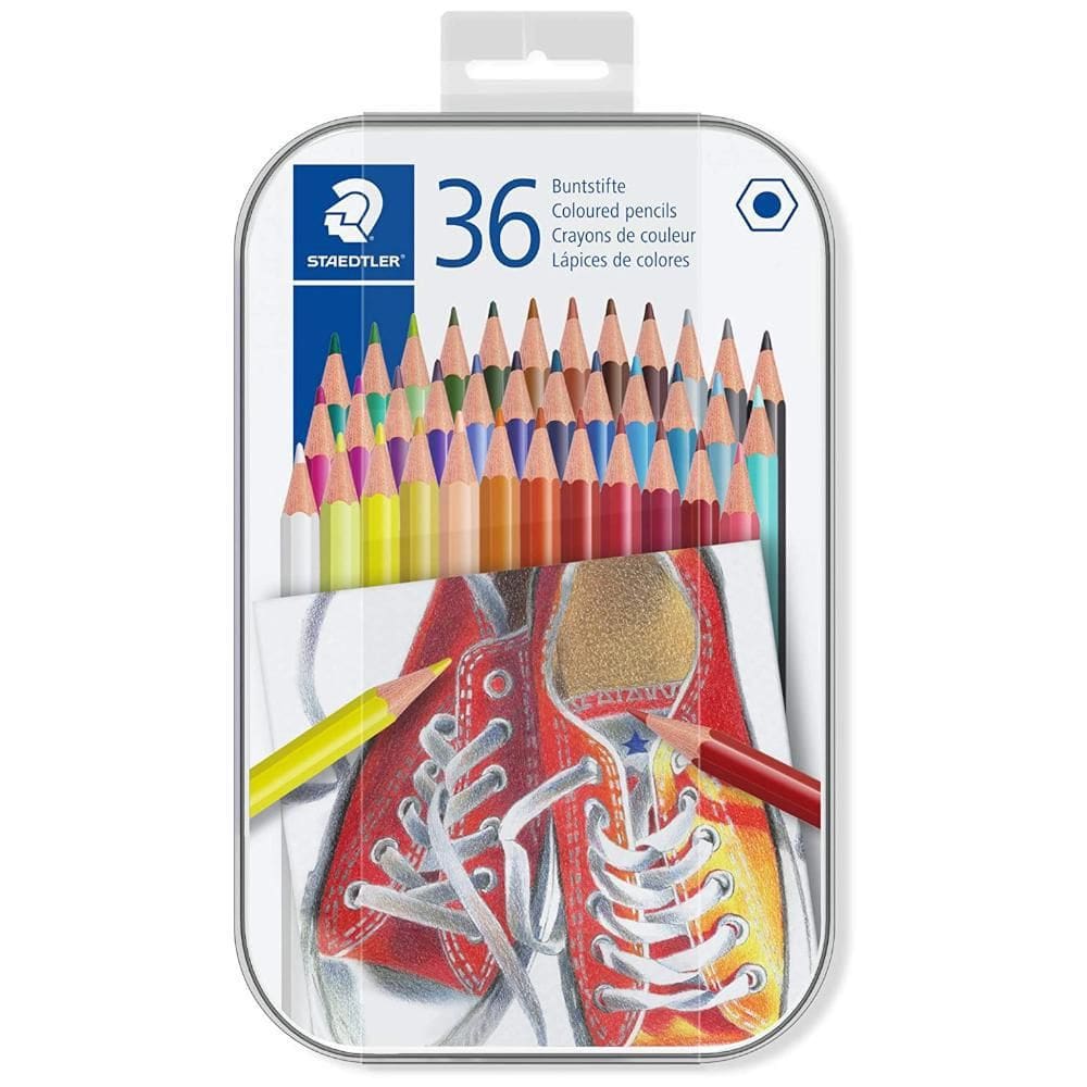 Lápis De Cor Staedtler Hexagonal Com 36 Cores 175 M36