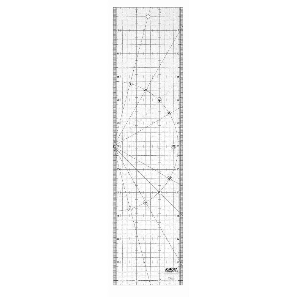 Régua De Quilt Quadriculada Olfa Mqr 15X60Cm