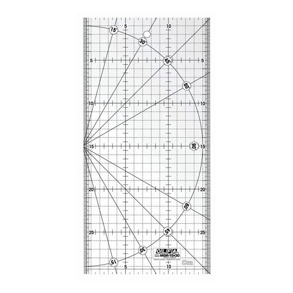 Régua Para Quilt Olfa Quadriculada Mqr 15X30Cm