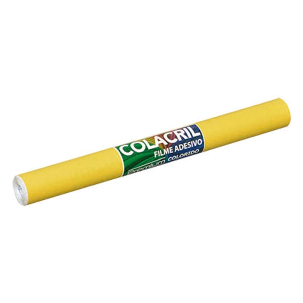 Papel Filme Adesivo 45CmX10M Colacril Amarelo - 301A11C71C