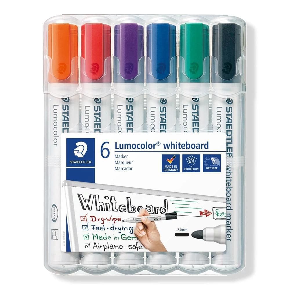 Marcador Quadro Branco Staedtler Lumocolor 6 Cores