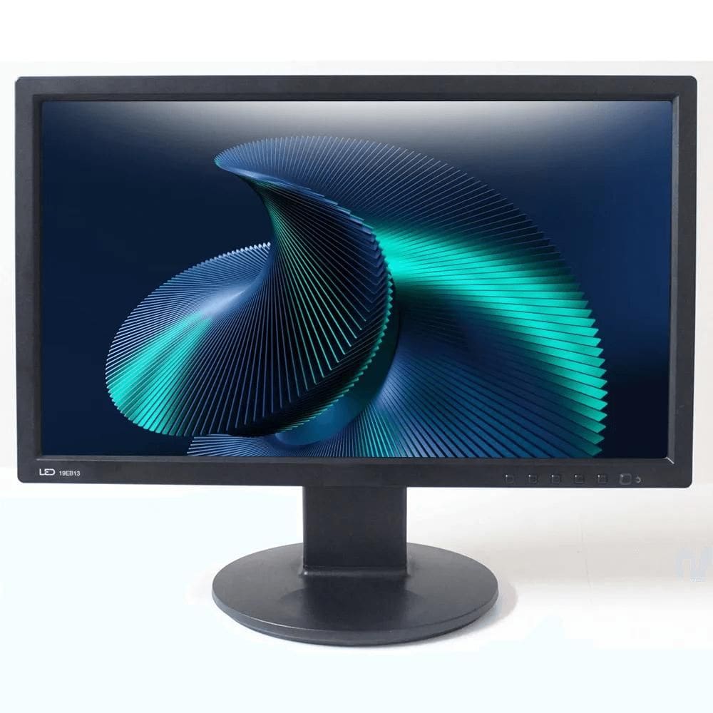 Usado: Monitor Positivo 19" 19EB13T Widescreen Base Regulável + Adaptador VGA para HDMI