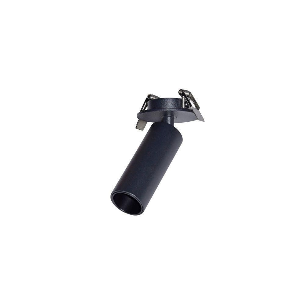Spot Direcionável De Embutir Nordecor Kona Canopla Redonda Led Alto Irc 97 3w Bivolt Preto 2700k Luz Amarela