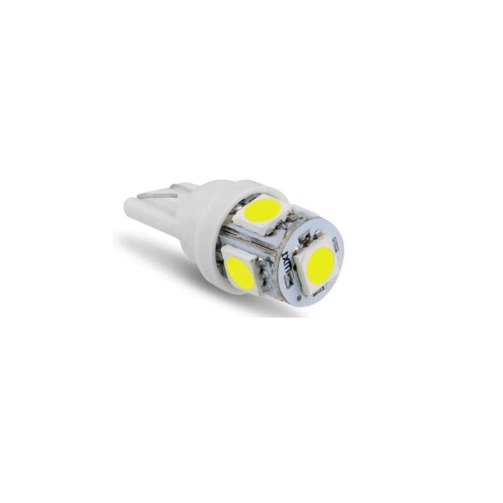 Kit Com 15 Lampadas- T10- 5 Leds Xenon Super Branca