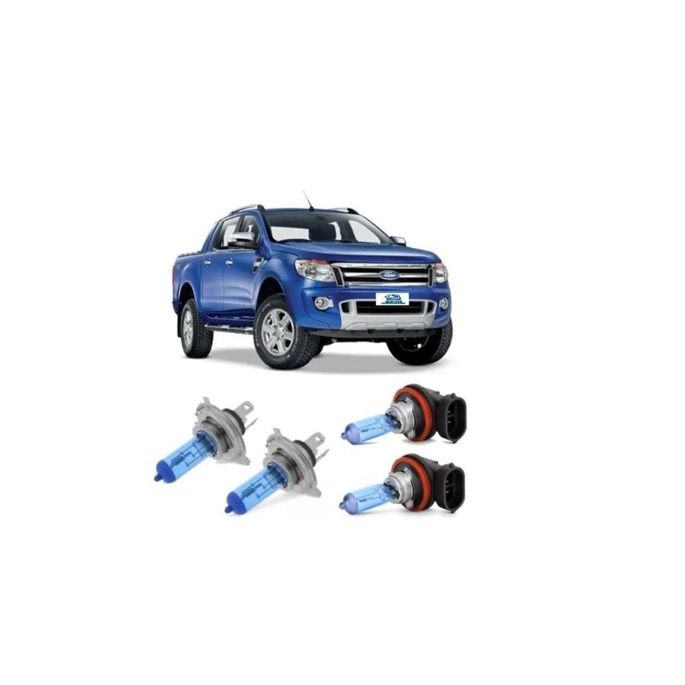 Ranger 2013 Até 2016 Lâmpadas Super Branca Farol E Milha