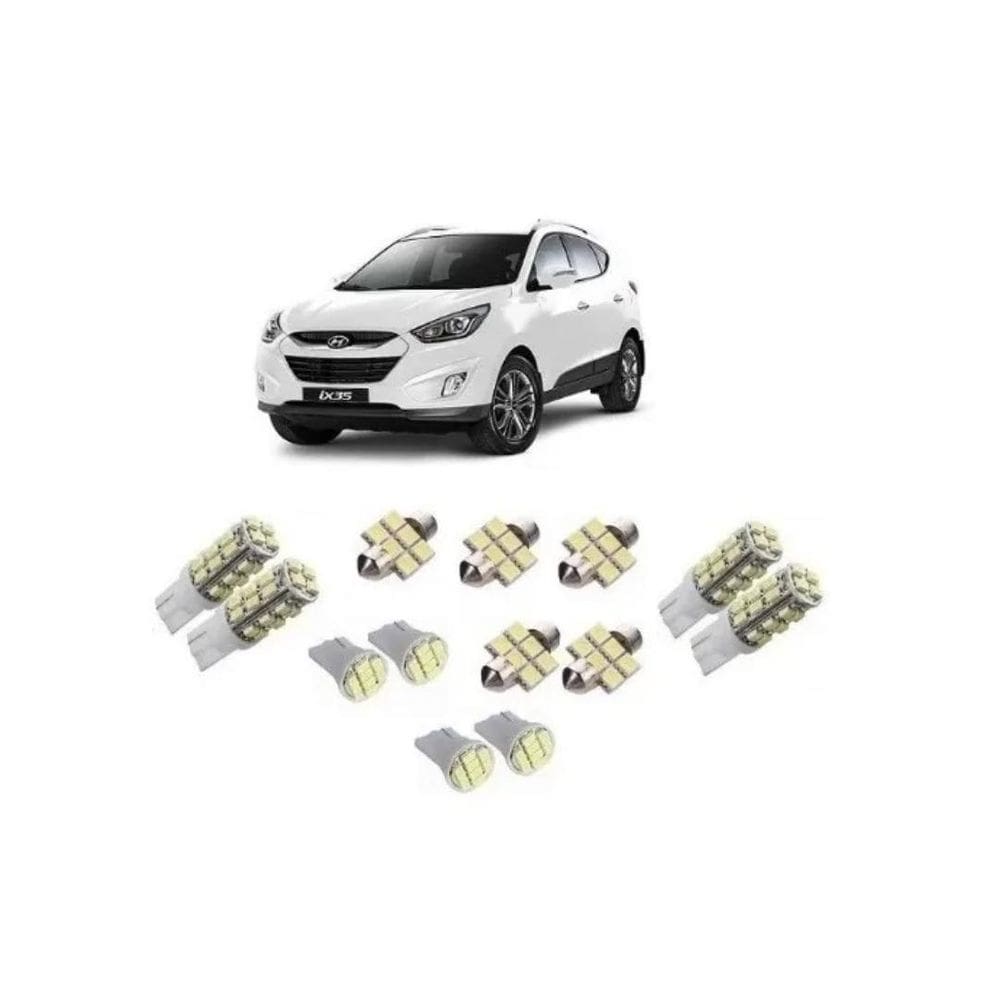 Kit Lâmpada Led Hyundai Ix35 Smd Pingo Teto Placa Re