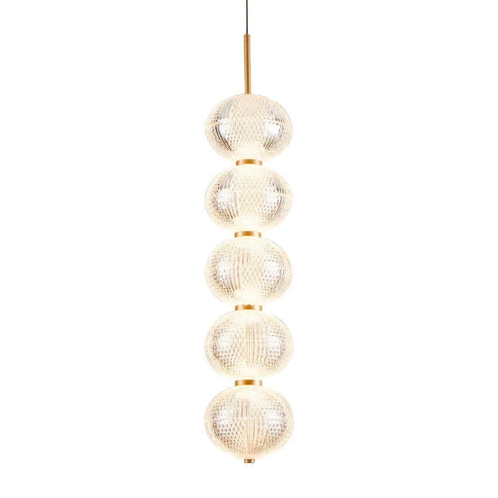 Lustre Pendente Nordecor Luse 2797 Ouro Champagne Led Bivolt Ouro Champagne 2797