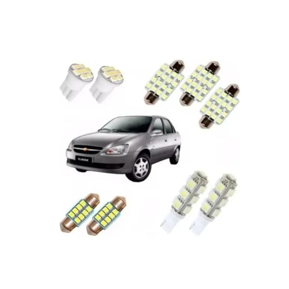 Kit Lâmpadas Led Corsa Classic Sedan 2011 2012 13 14 15 2016