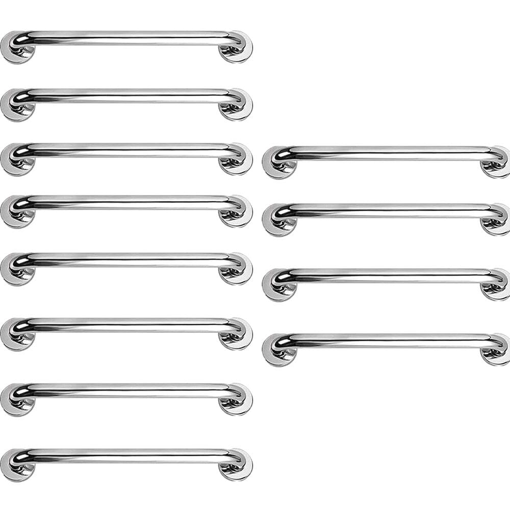 Alça Apoio 50cm Barra Suporte Segurança Kit 11 Uni Aço Inox Acessibilidade Idoso Gestante Cadeirante PCD