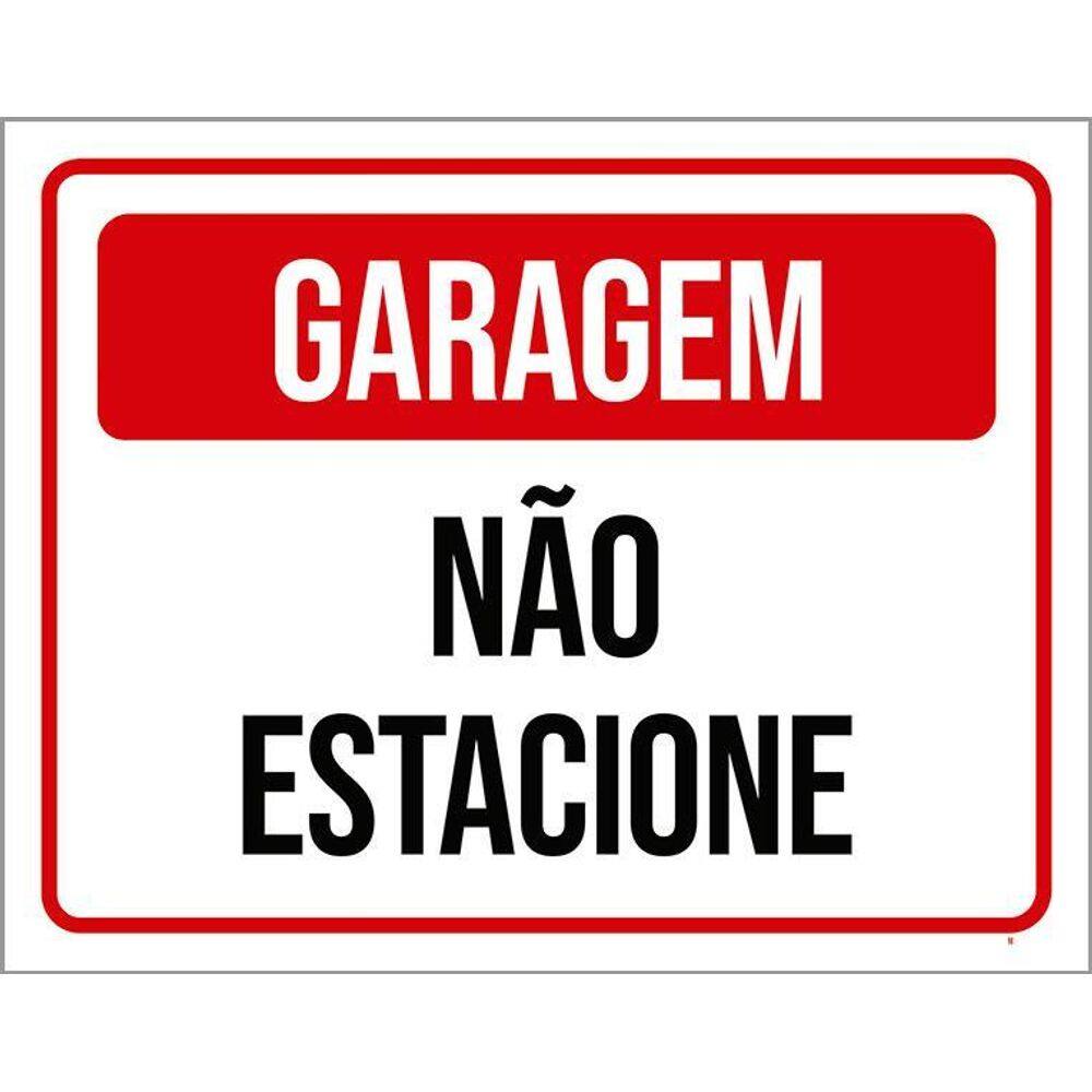 Placa Garagem Não Estacione 36X46
