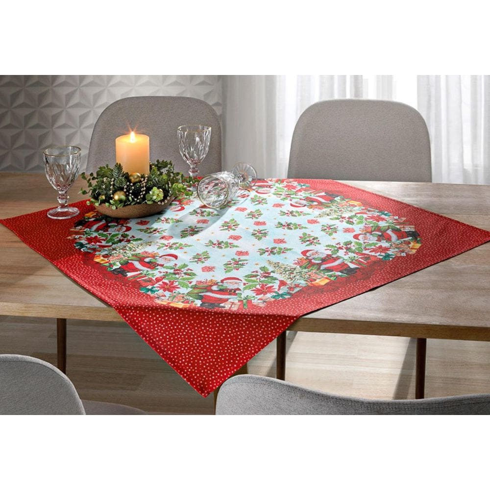Toalha Centro Mesa Quadrada Renova Dohler 78X78Cm Natal 115