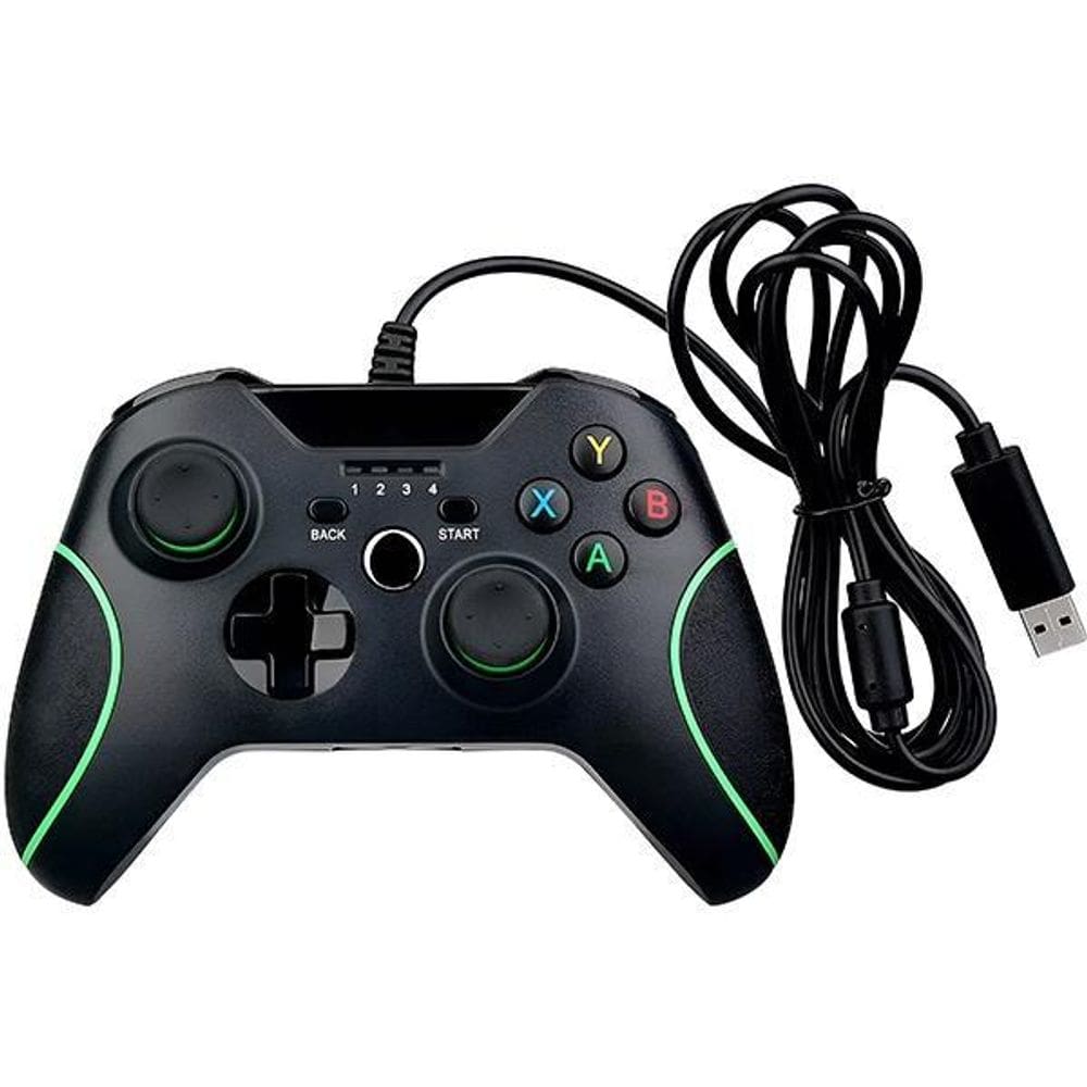 Controle Joystick Com Fio Xbox One Compatível Vídeo Game Pc