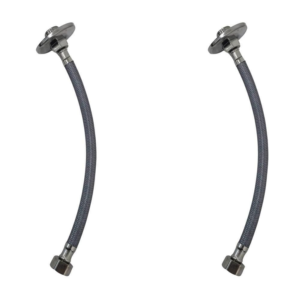 Kit 2 Engate Mangueira Flexível Trançado 30Cm Alta Pressão