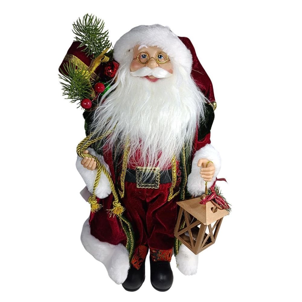 Papai Noel Em Pe Vermelho E Verde 45Cm Florarte 80402001