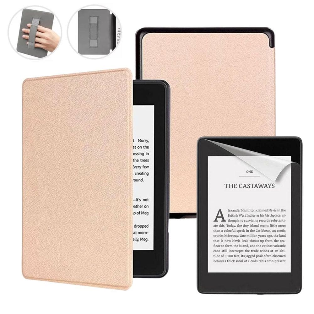 Capinha Couro Com Alça Para Kindle 12 Rs23Cv 6.0 + Película