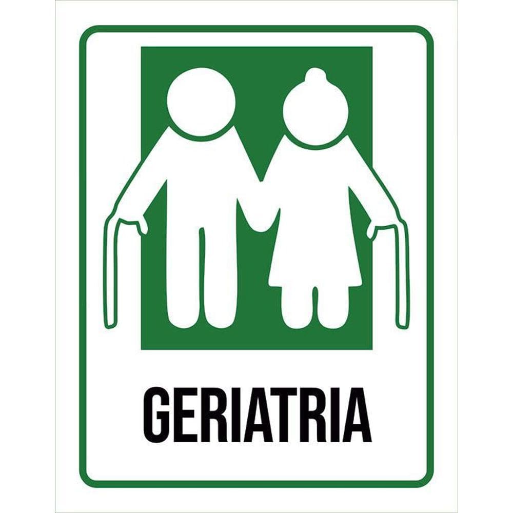 Placa Sinalização Hospitalar Geriatria 36X46