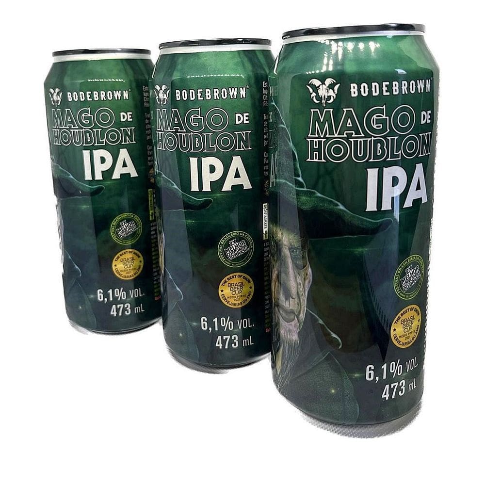 Kit 3 Cervejas Mago De Houblon Latão 473Ml Ipa Bodebrown