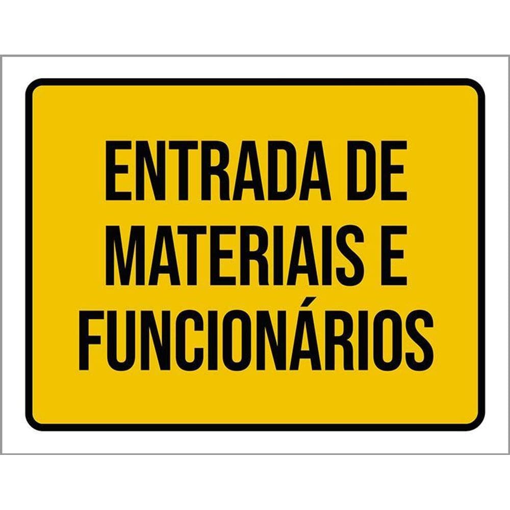 Kit 3 Placas Sinalização Ambiente Entrada Materiais