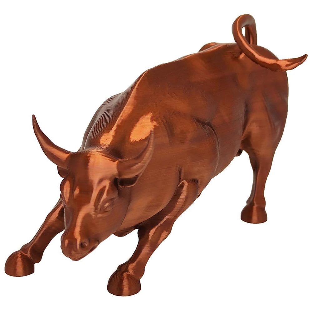 Touro Wall Street Estátua Impressão 3D Cor Bronze Cobre