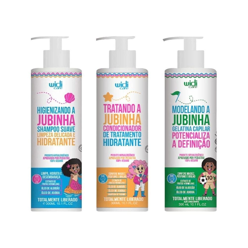 Kit Widi Care Jubinha Condicionador + Shampoo + Gelatina
