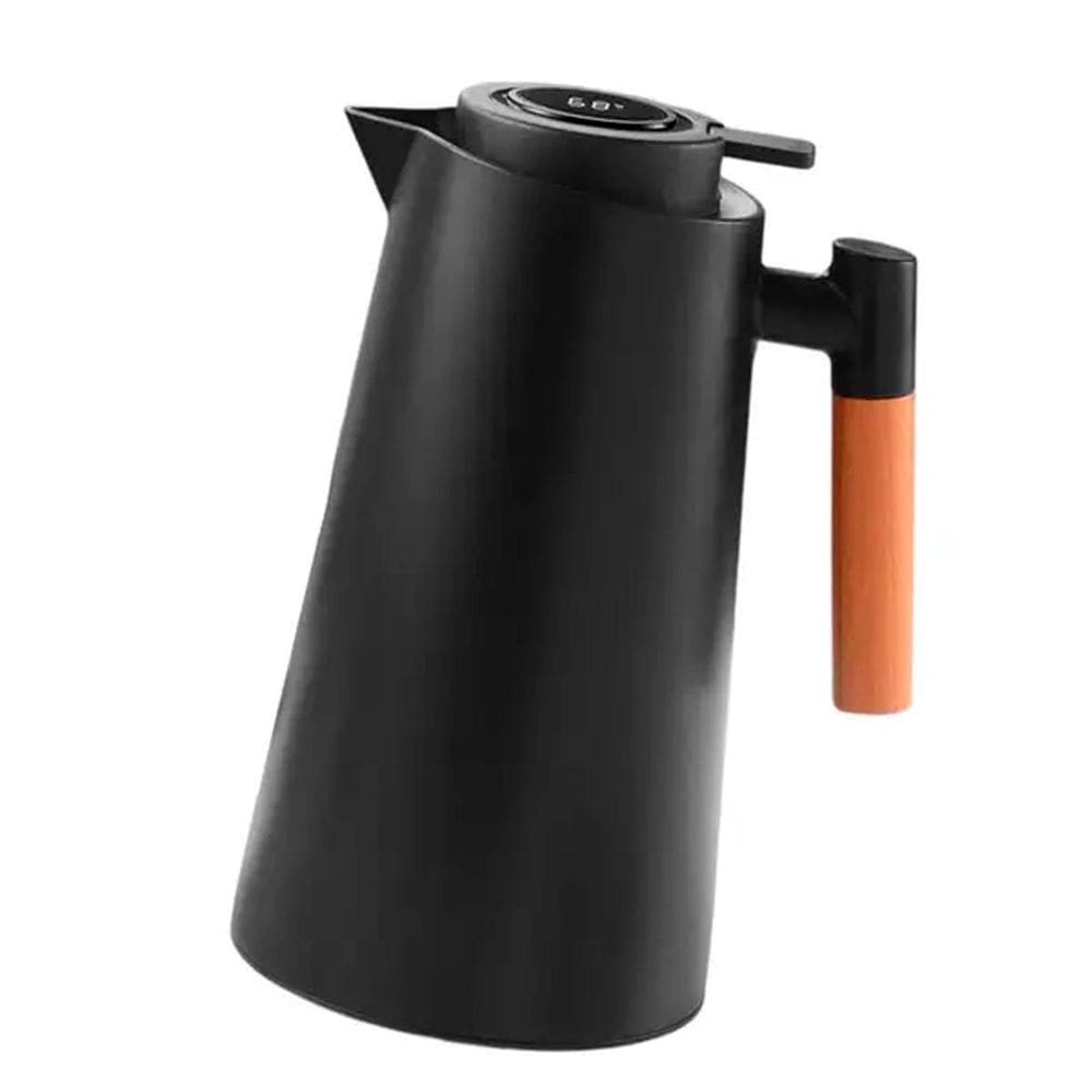 Cafeteira Preta Térmica Com Led Para Manter Café Quente