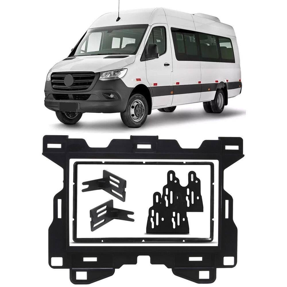 Moldura De Painel 2 Din 7 Polegadas Mercedes Benz Sprinter 2020 Em Diante