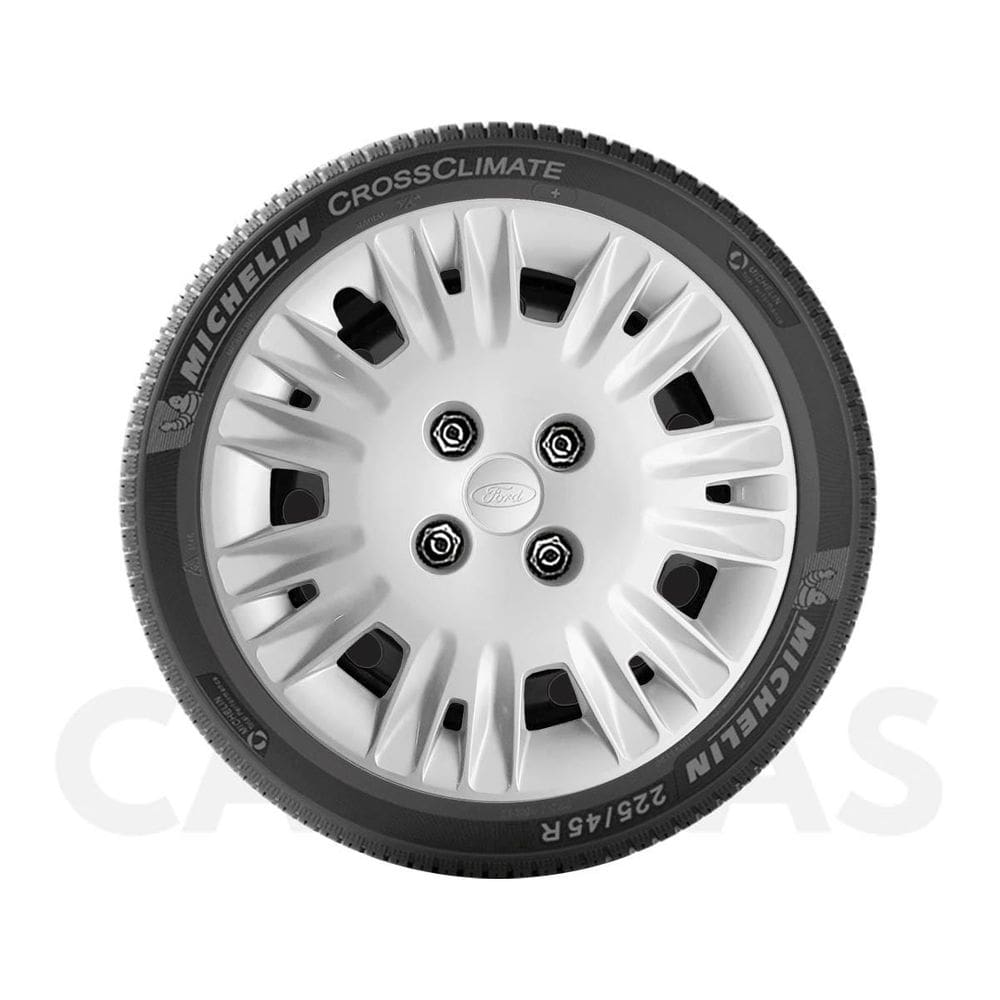 1X Calota New Fiesta Hatch Sedan Aro 15 Com Emblema 123Cp