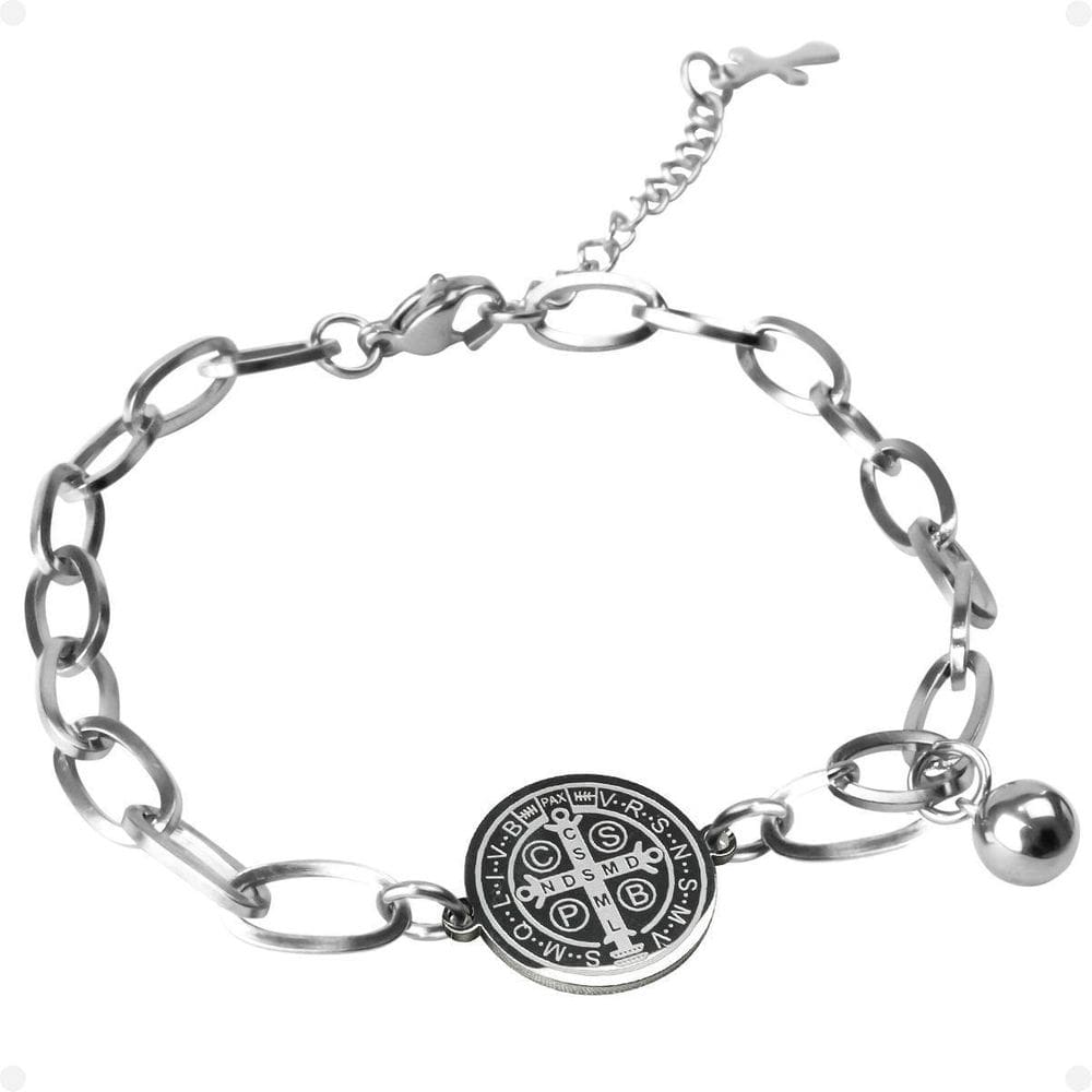 Pulseira Unissex São Bento Aço Inoxidável Qualidade Premium