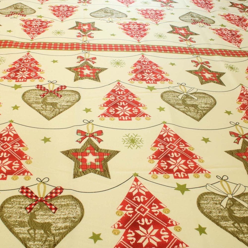 Tecido Oxford Natal Estampado Natalino Toalha Mesa 3 Metros