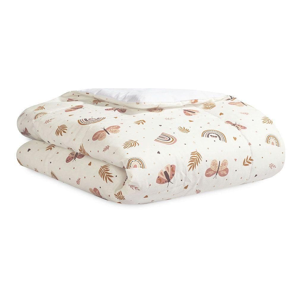 Edredom Dupla Face Para Berço Percal 200 Fios 100% Algodão 1 Peça - Hippie Chic