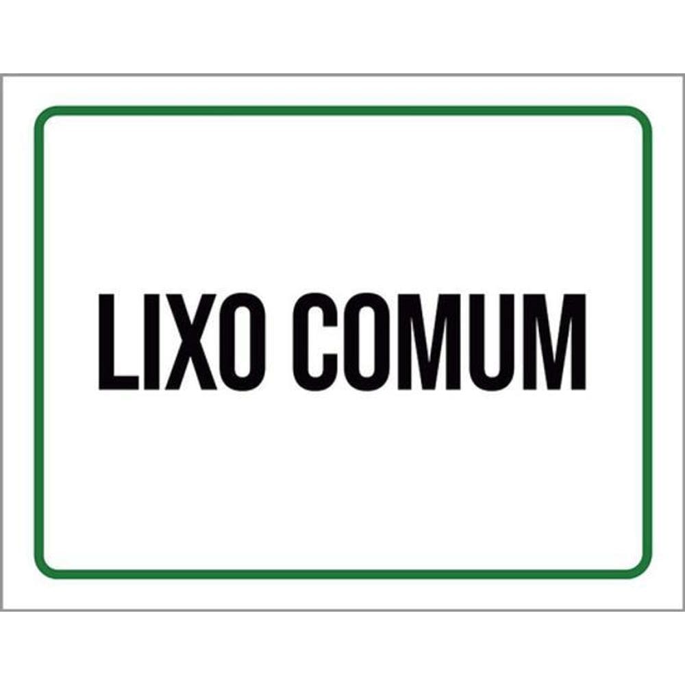 Kit 3 Placas Lixo Comum Setor