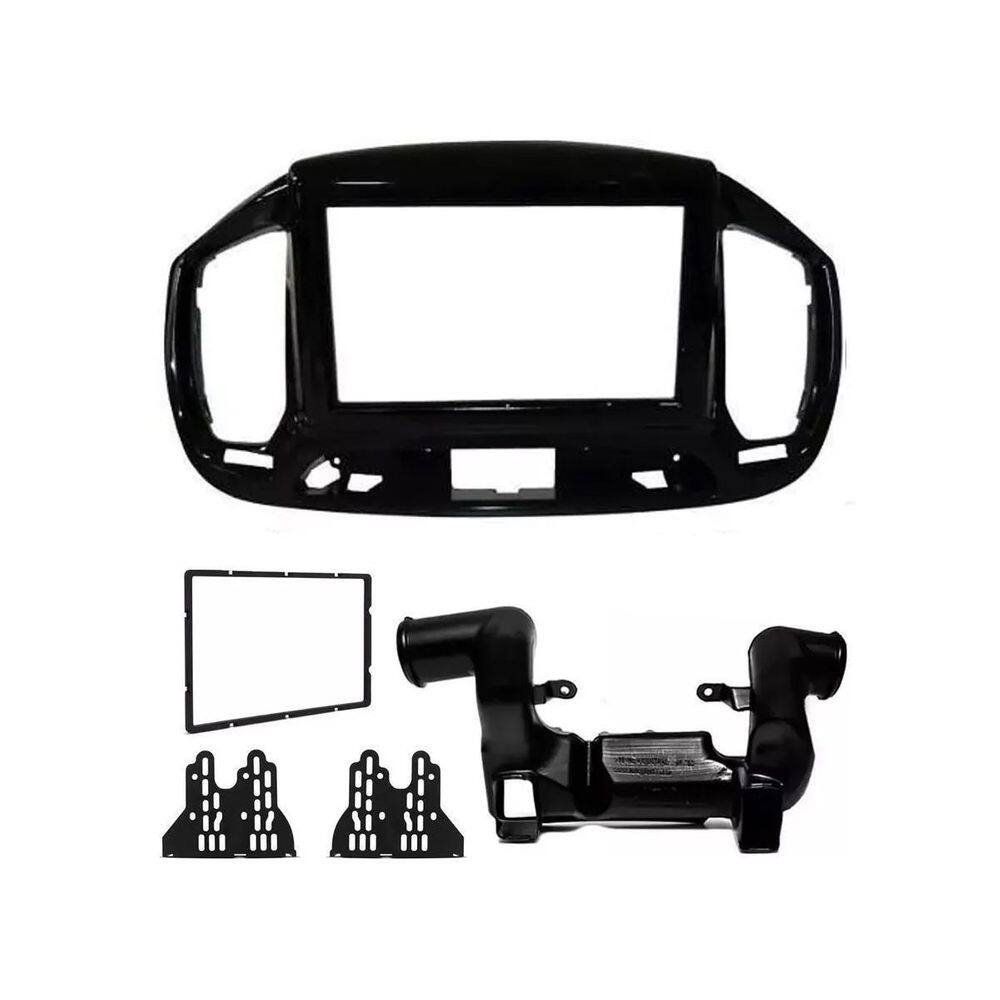 Moldura Painel Dvd Novo Uno 2015 A 2020 Preto Fosco 2 Din