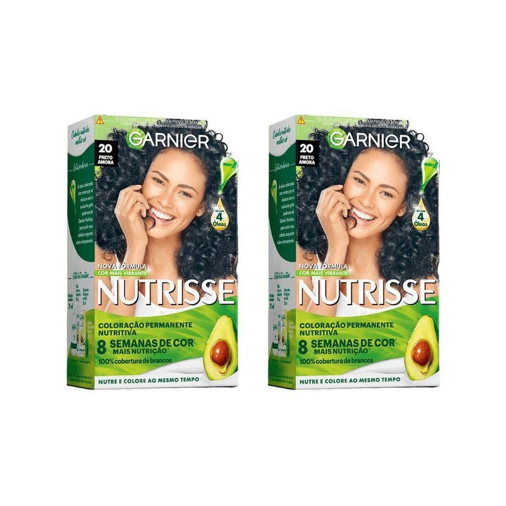 Coloraçao Nutrisse 20 Preto Amora- Kit Com 2Un