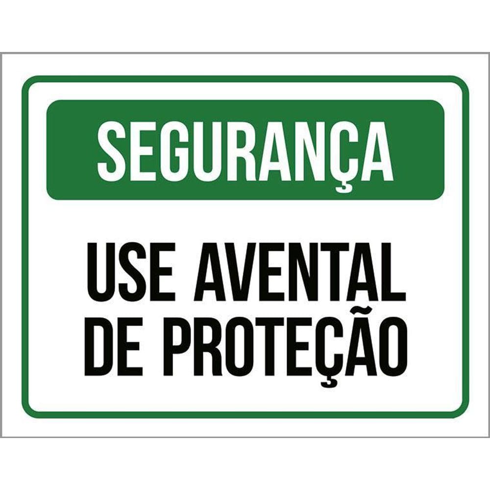 Placa Segurança - Use Avental De Proteção 36X46