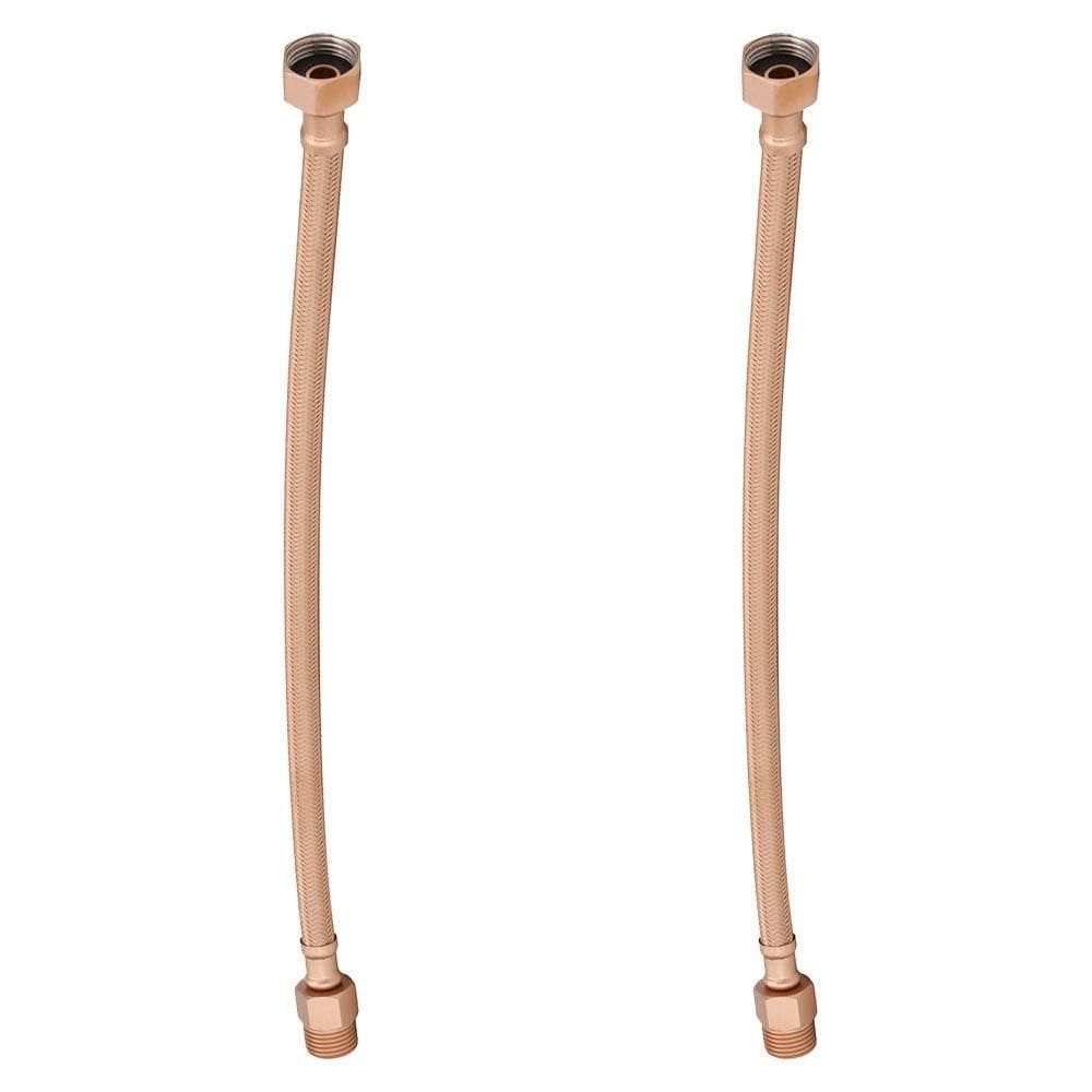 Kit 2 Engate Mangueira Flexível Rose Trançado Aço Inox 60Cm