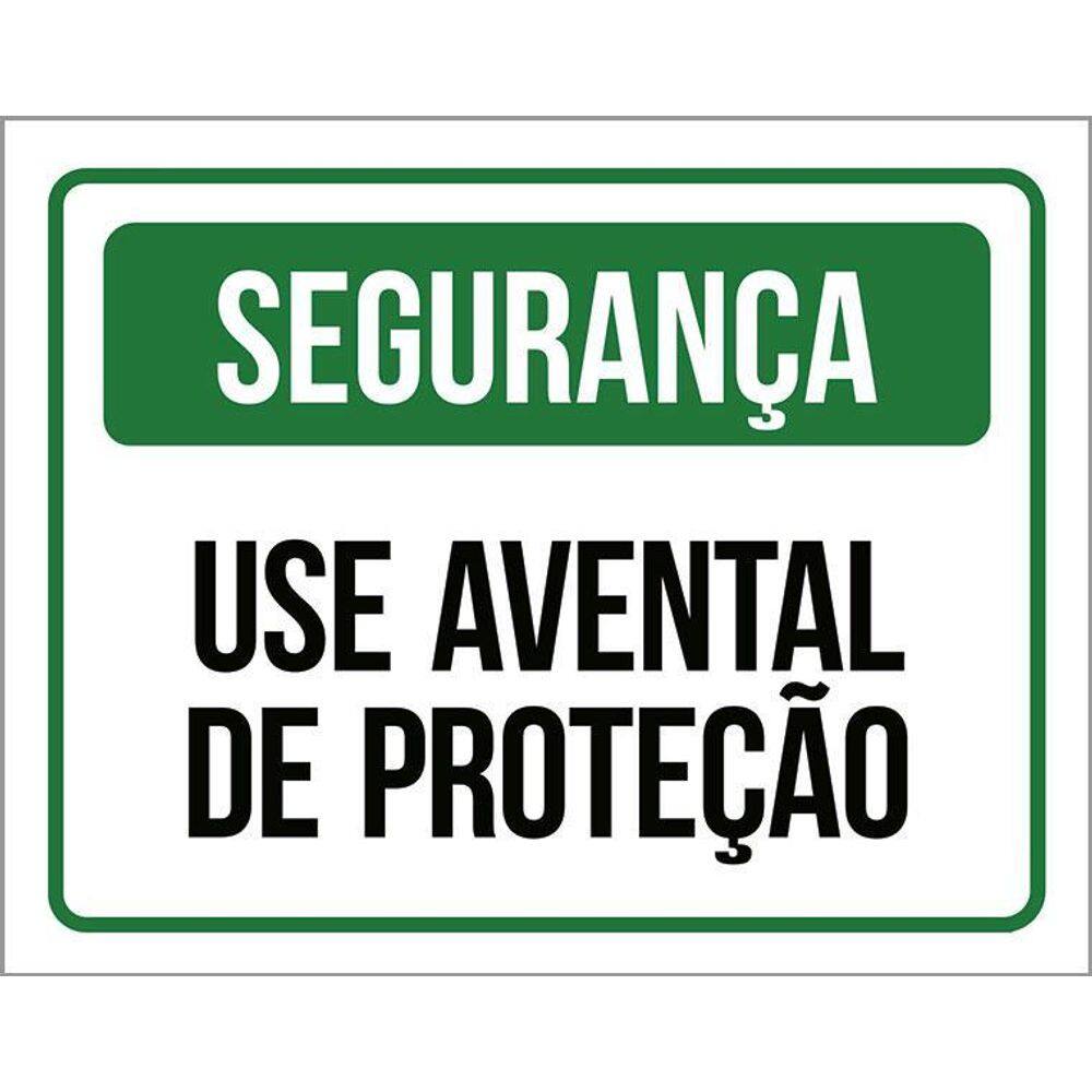 Placa Segurança - Use Avental De Proteção 36X46