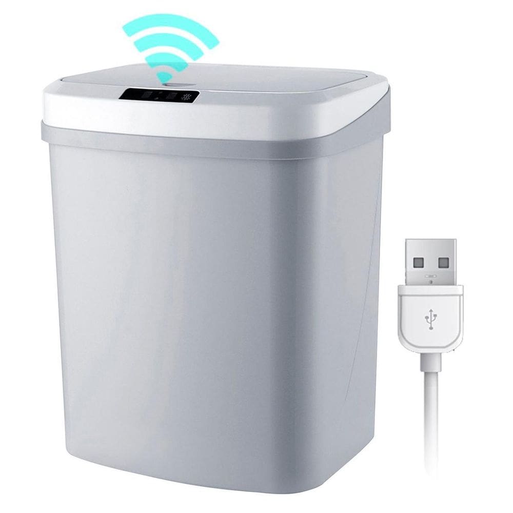 Lixeira Automática 16L Recarregável Usb Sensor Inteligente