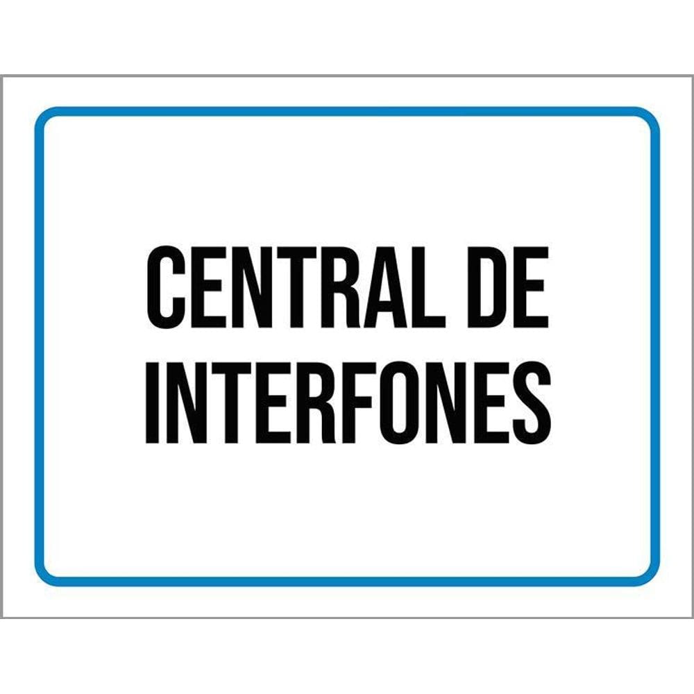 Placa Ambiente Sinalização Setor Central De Interfones 36X46