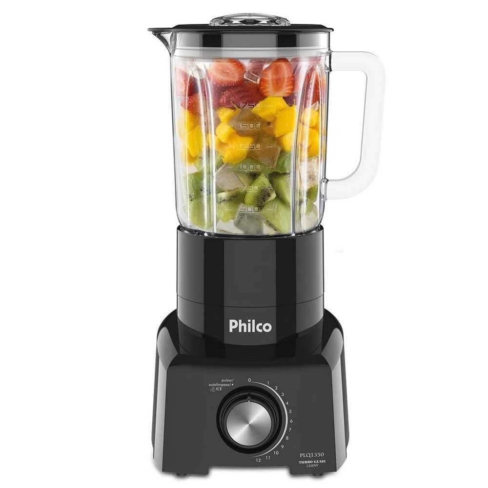 Liquidificador Philco 1200W Plq1350 Turbo Glass Preto 220V