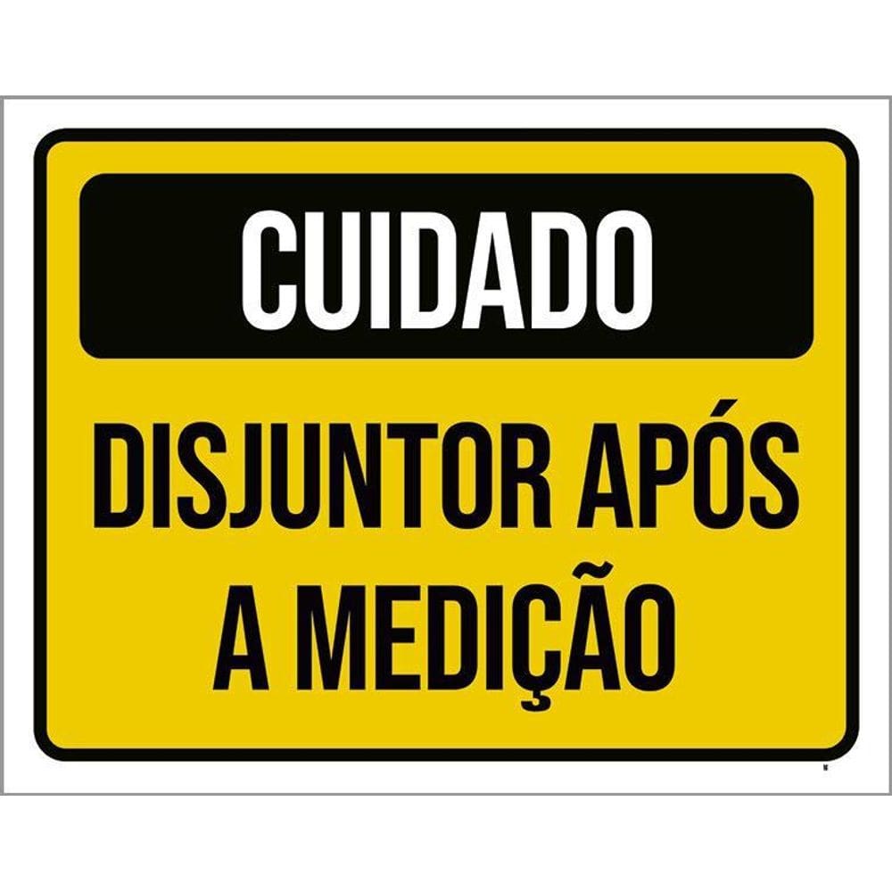 Kit 3 Placas Cuidado Disjuntos Após Medição