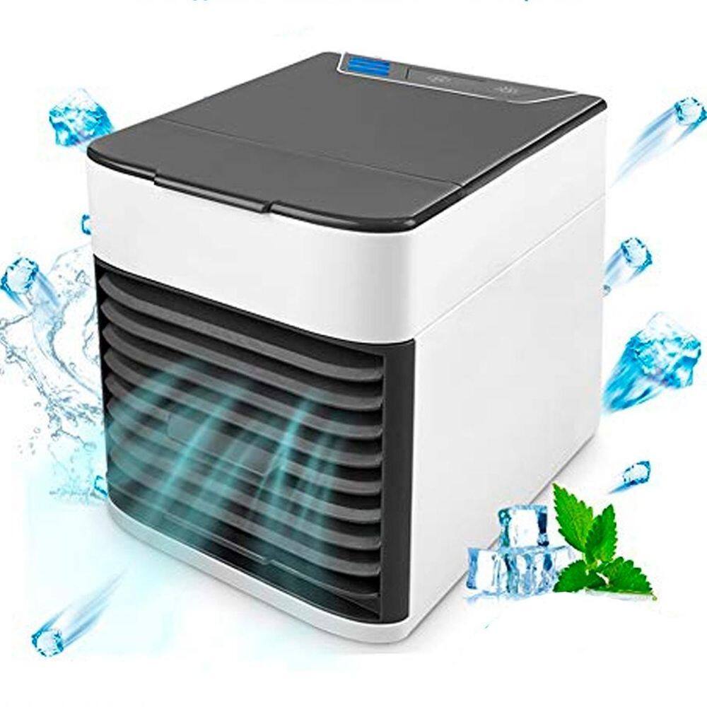 Ar Condicionado Portátil Mini Usb Ventilador E Luz Led Uso