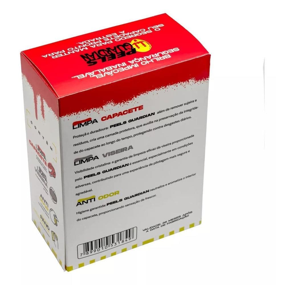 Kit Limpeza Para Capacete Viseira Anti Odor Peels Guardian