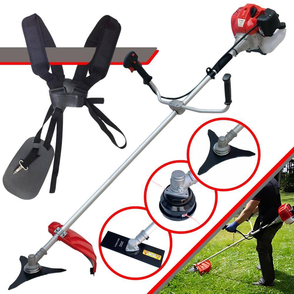 Roçadeira Lateral Anmax CG430P TB À Gasolina 2T 43cc 2HP 9.000rpm Alta Performance Com Carretel de Nylon e Lâmina 2 Pontas + Lâmina 3 Pontas