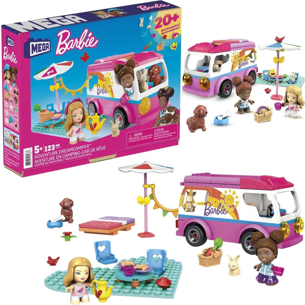 Blocos de Montar Mega Barbie Acampamento de Aventuras GWR35