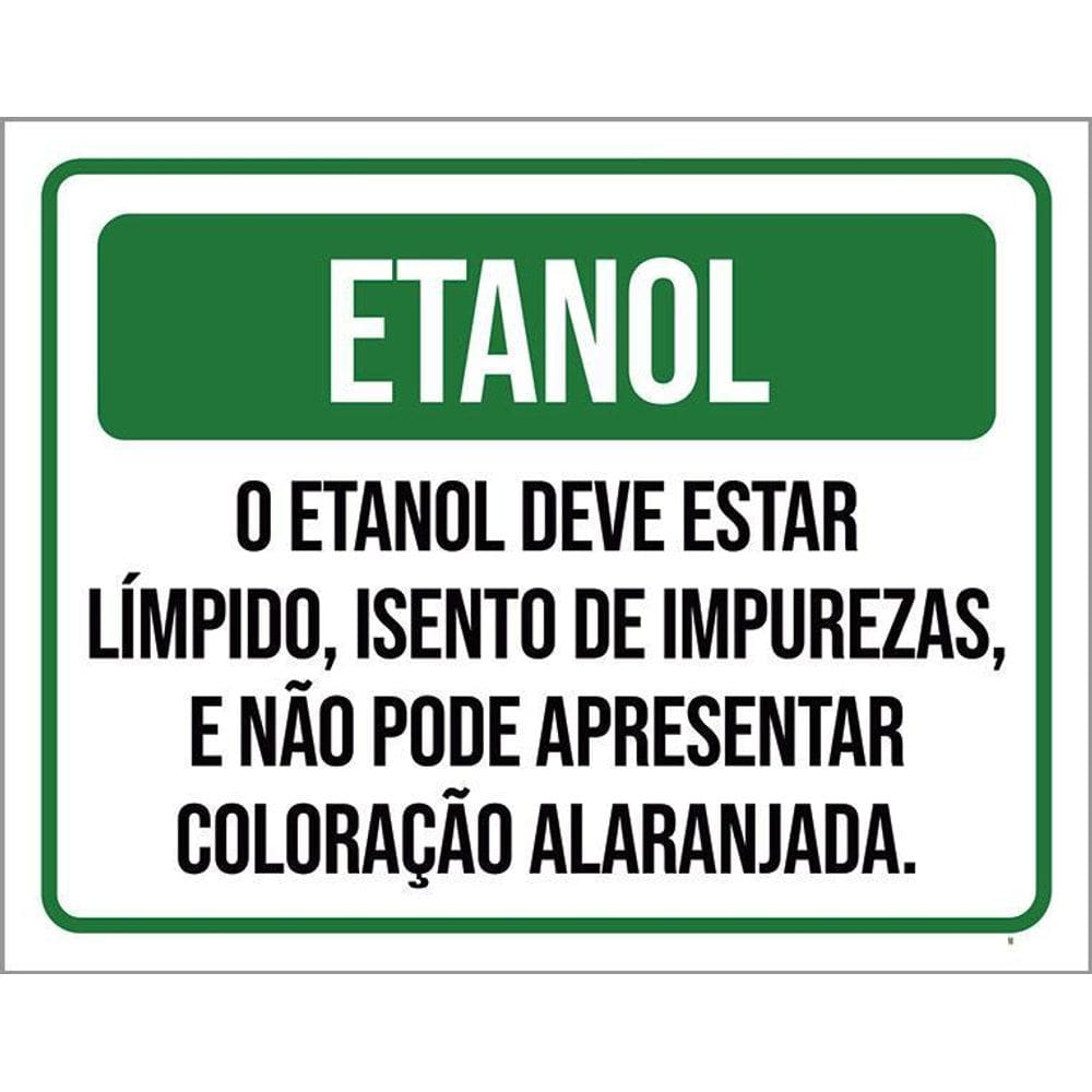Kit 3 Placas Etanol Deve Estar Límpido Isento Impurezas