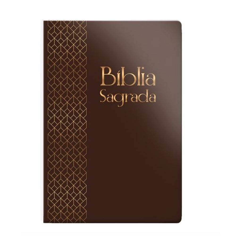 Bíblia Rc Letra Grande - Capa Semi Luxo Marrom