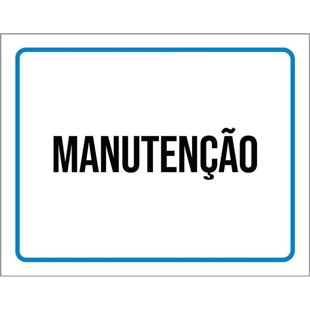 Kit 3 Placas Ambiente Sinalização Setor Manutenção